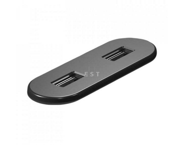 ASA 06029P00012 Nabíjecí HUB vestavný VERSAPICK, 2xUSB 5V (typ A), 70x25mm, oválný, plast, černá matná ASA 06029P00012 Nabíjecí HUB vestavný VERSAPICK, 2xUSB 5V (typ A), 70x25mm, oválný, plast, černá matná